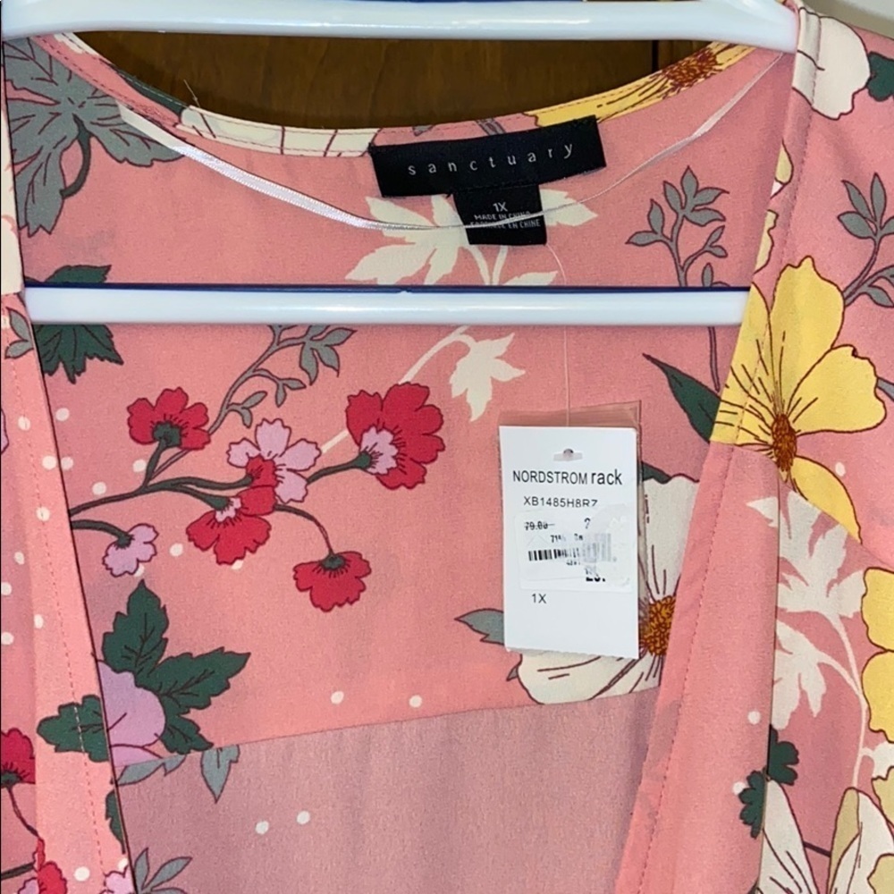 NWT Sanctuary blouse size 1X floral print - Picture 4 of 4